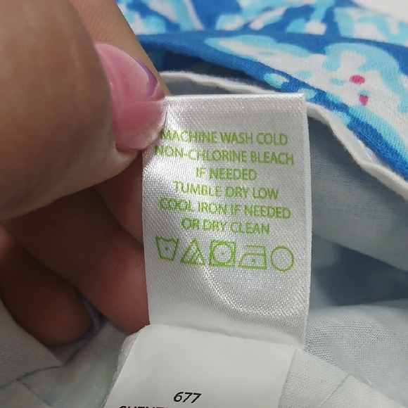 Lilly Pulitzer Blue and White Mini Dress Sz 4 Gentle Used - Picture 6 of 14